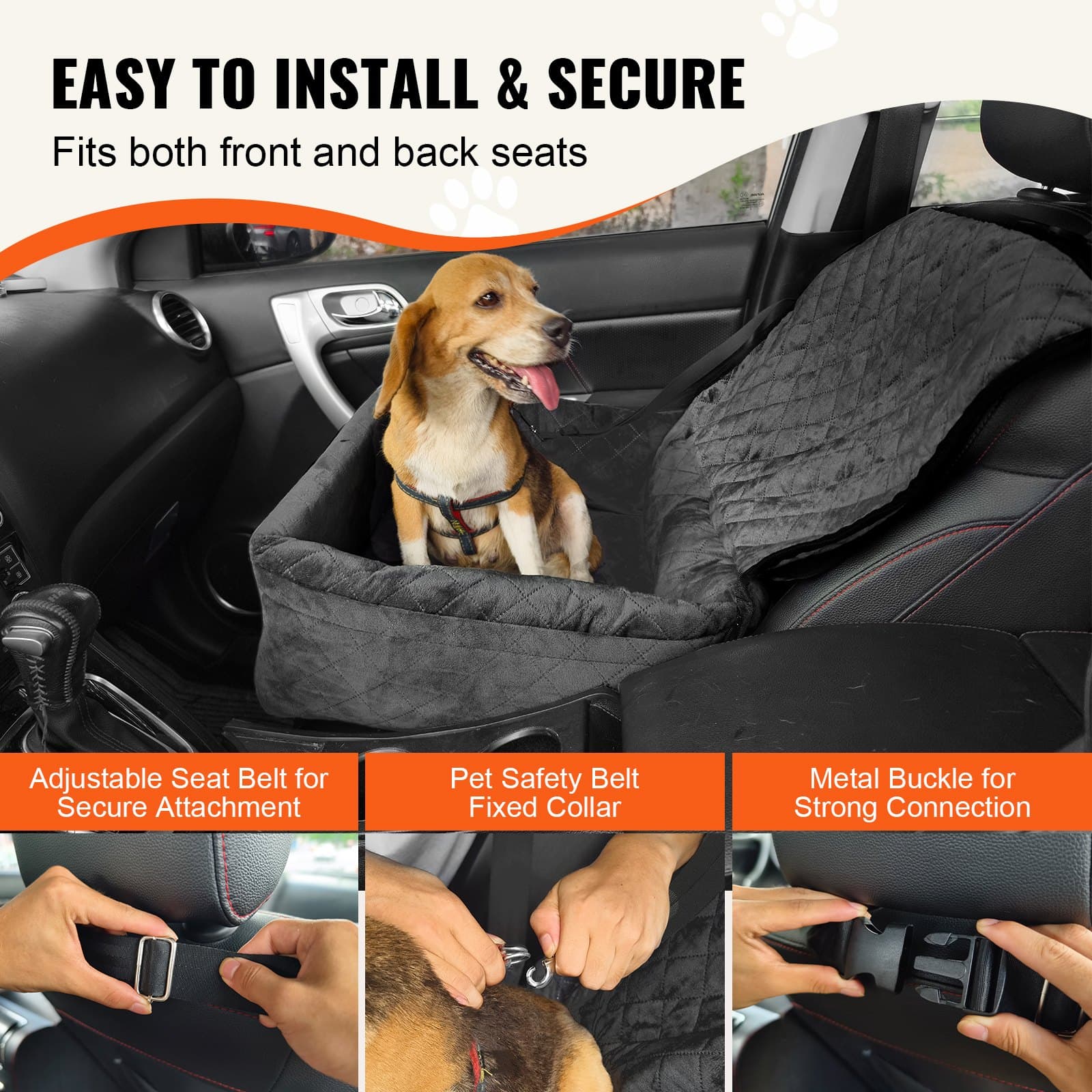 Siège auto rehausseur chien