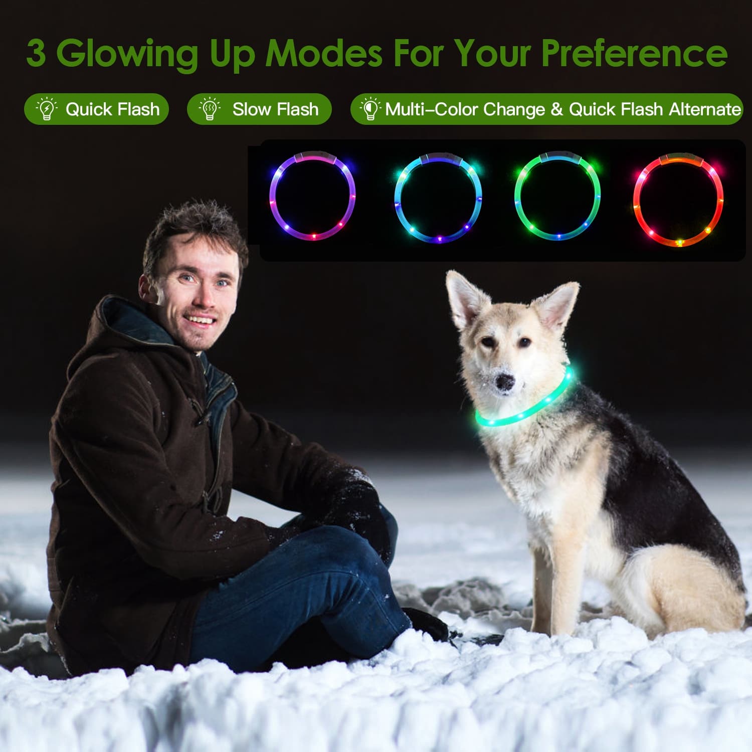 Collier LED rechargeable
